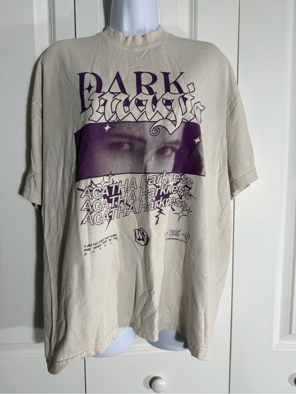 Los Angeles Apparel Cream Short-Sleeve Tee Agatha Harkness